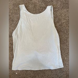 Lululemon twist back tank top- very light blue/gray color